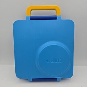 OmieBox Lunch Box Blue And Yellow Omie with thermos